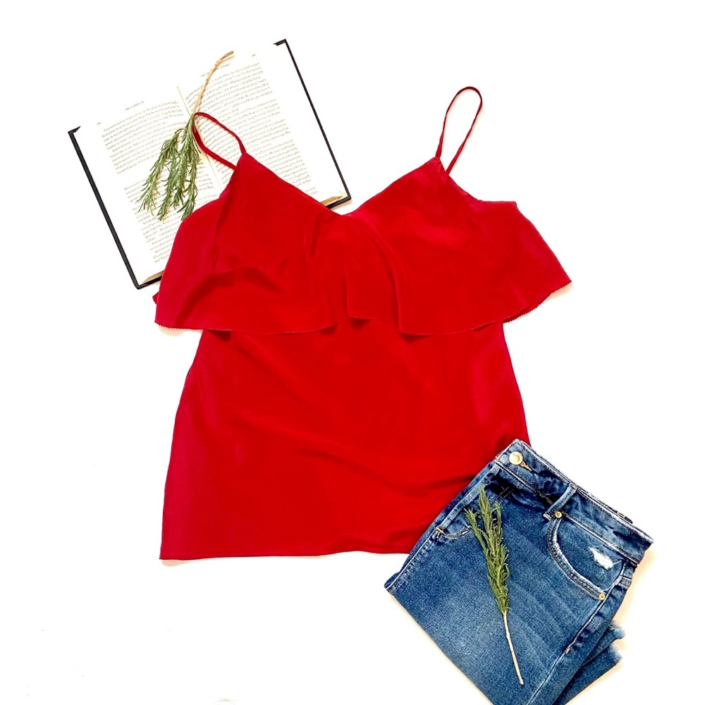 Diane Von Furstenberg | Red Silk Camisole Blouse